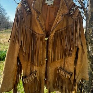 Scully Men’s Tan Suede Fringe Jacket